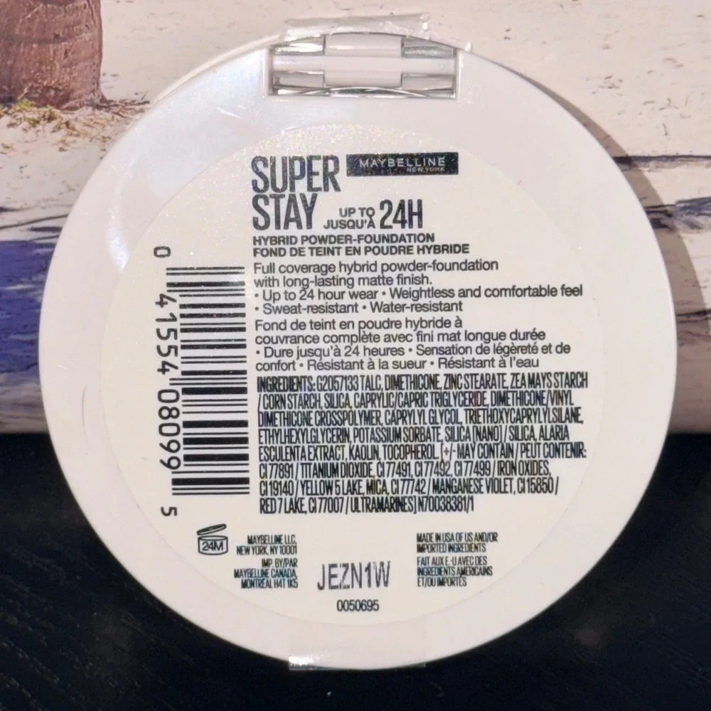 Maybelline Super Stay 24H Hybrid Powder Foundation Matte Full Coverage Shade 220
